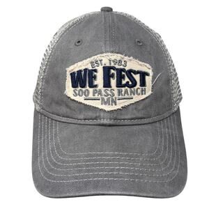 We Fest Soo Pass Ranch MN Est. 1983 Snapback Trucker Hat Gray One Size Blue84